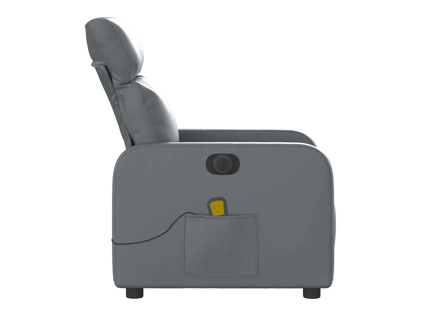 Sillón de salón | Silla | Sillón de masaje reclinable eléctrico cuero sintético gris SHL6325