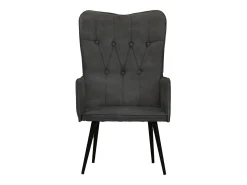 Sillón de salón | Silla | Sillón orejero de lona negro SHL5613