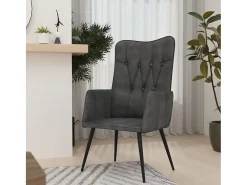 Sillón de salón | Silla | Sillón orejero de lona negro SHL5613