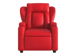 Sillón de salón | Silla | Sillón de masaje reclinable eléctrico de cuero artificial rojo SHL5237