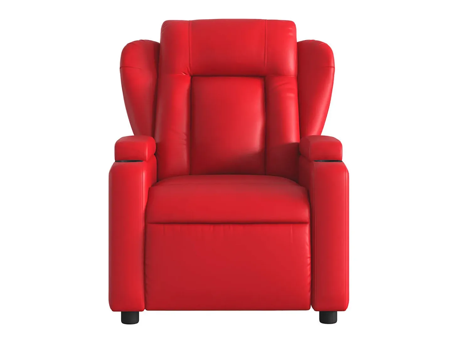 Sillón de salón | Silla | Sillón de masaje reclinable eléctrico de cuero artificial rojo SHL5237