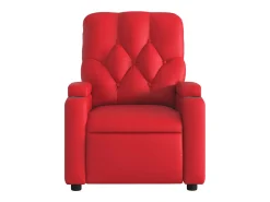 Sillón de salón | Silla | Sillón de masaje reclinable cuero sintético rojo SHL3091