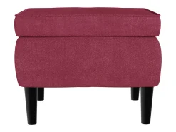 Sillón de salón | Silla | Sillón orejero y taburete de terciopelo rojo tinto SHL5187