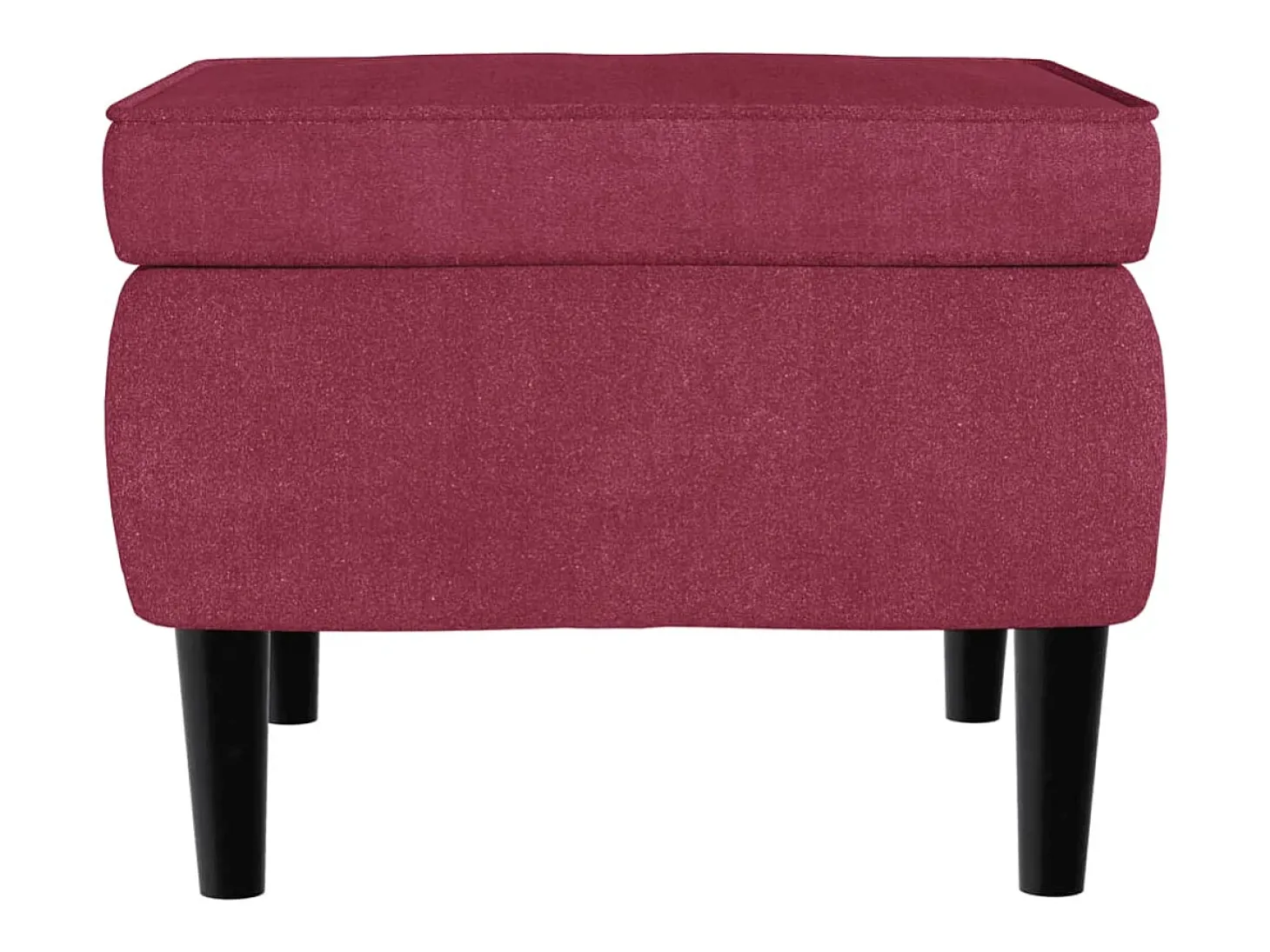 Sillón de salón | Silla | Sillón orejero y taburete de terciopelo rojo tinto SHL5187