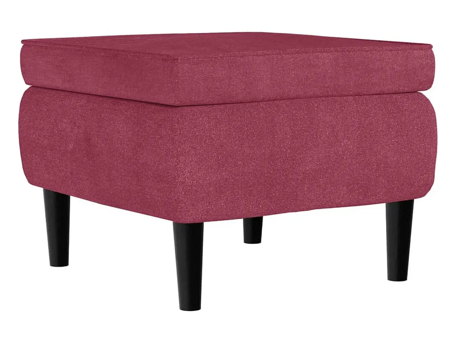 Sillón de salón | Silla | Sillón orejero y taburete de terciopelo rojo tinto SHL5187