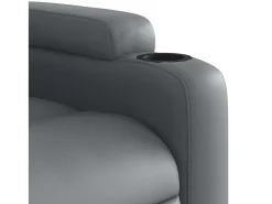 Sillón de salón | Silla | Sillón de masaje reclinable cuero sintético gris SHL7277