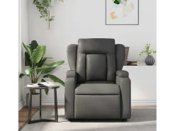 Sillón de salón | Silla | Sillón de masaje reclinable cuero sintético gris SHL7277