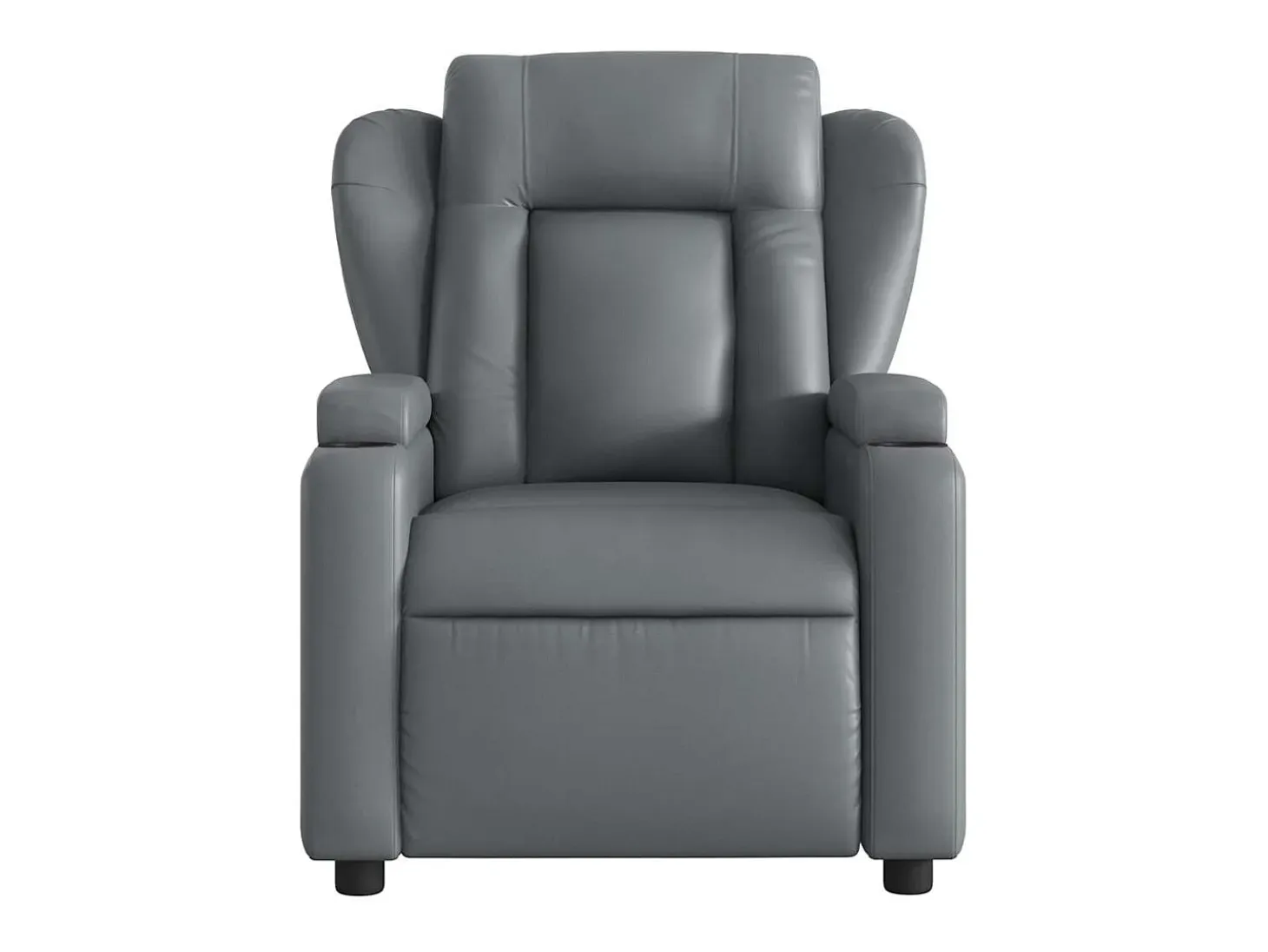 Sillón de salón | Silla | Sillón de masaje reclinable cuero sintético gris SHL7277