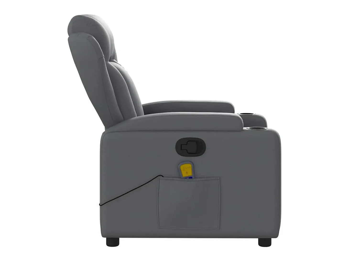Sillón de salón | Silla | Sillón de masaje reclinable cuero sintético gris SHL7277