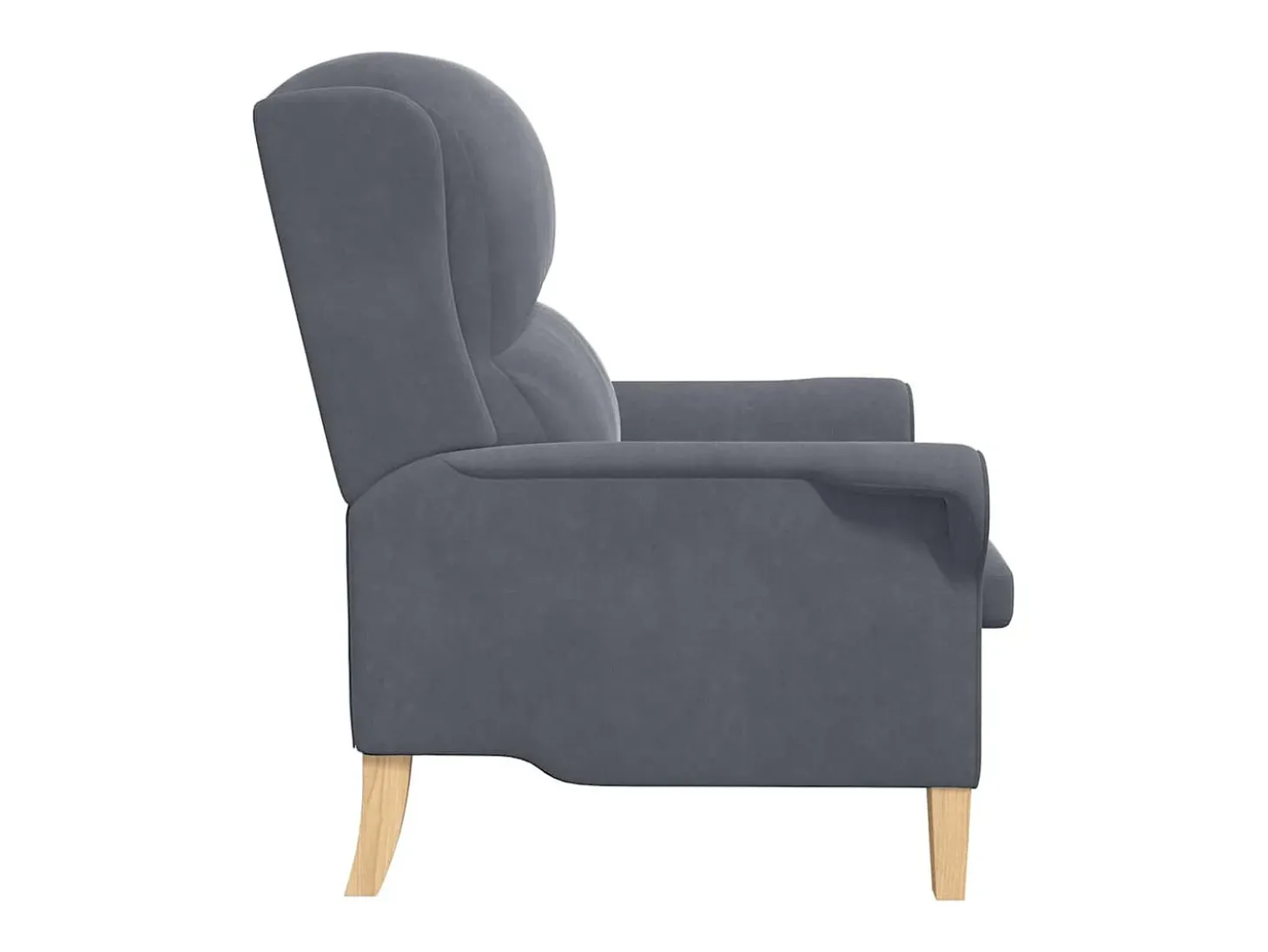 Sillón de salón | Silla de relax | Sillón Gris oscuro 76x94x102 cm Terciopelo SHL3774