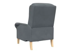 Sillón de salón | Silla de relax | Sillón Gris oscuro 76x94x102 cm Terciopelo SHL3774