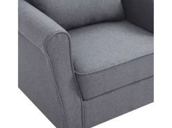 Sillón de salón | Silla de relax | Sillón de tela gris oscuro SHL3282