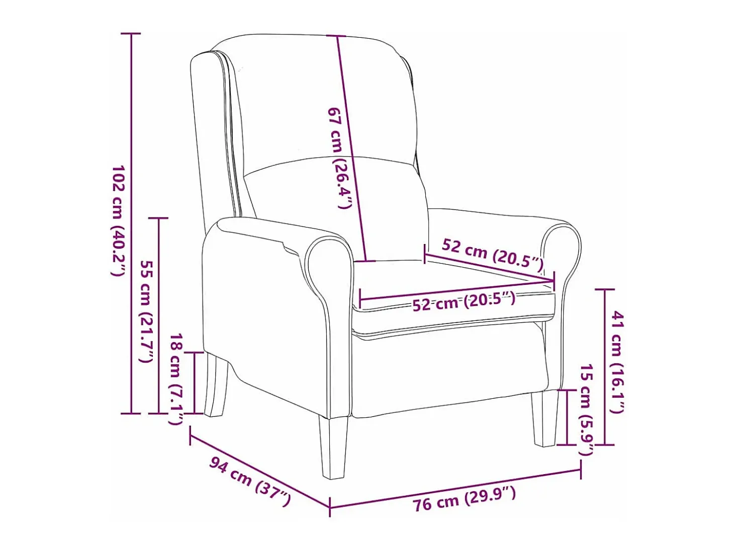 Sillón de salón | Silla de relax | Sillón Gris oscuro 76x94x102 cm tela SHL9481