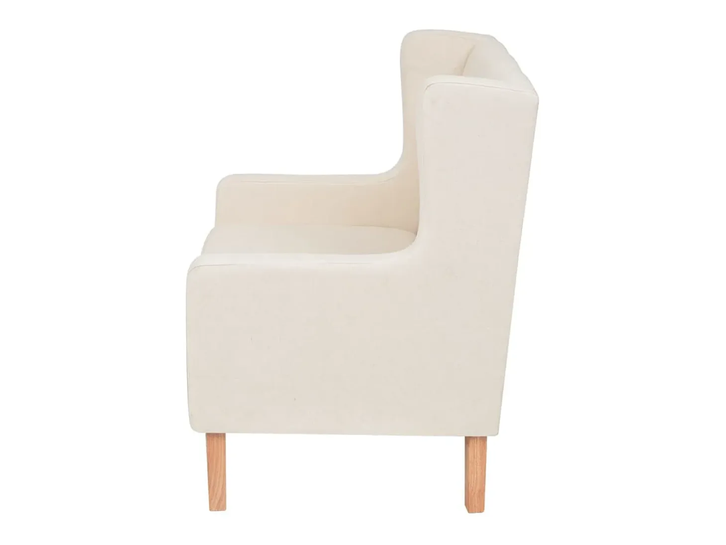 Sillón de salón | Silla de relax | Sillón de tela color blanco crema SHL9996