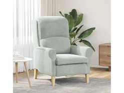 Sillón de salón | Silla de relax | Sillón Gris claro 76x94x102 cm Terciopelo SHL5624