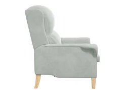 Sillón de salón | Silla de relax | Sillón Gris claro 76x94x102 cm Terciopelo SHL5624