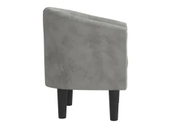Sillón de salón | Silla de relax | Sillón de terciopelo gris claro SHL3525
