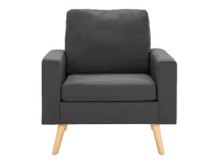 Sillón de salón | Silla de relax | Sillón de tela gris oscuro SHL5951