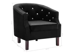 Sillón de salón | Silla de relax | Sillón de terciopelo negro SHL6129