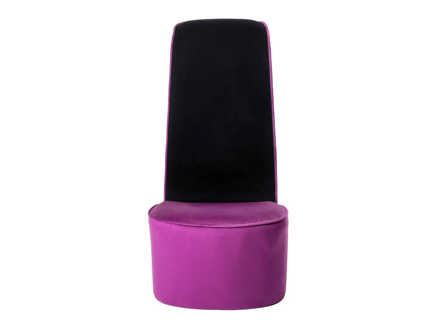 Sillón de salón con forma de zapato de tacón terciopelo morado SHL8049
