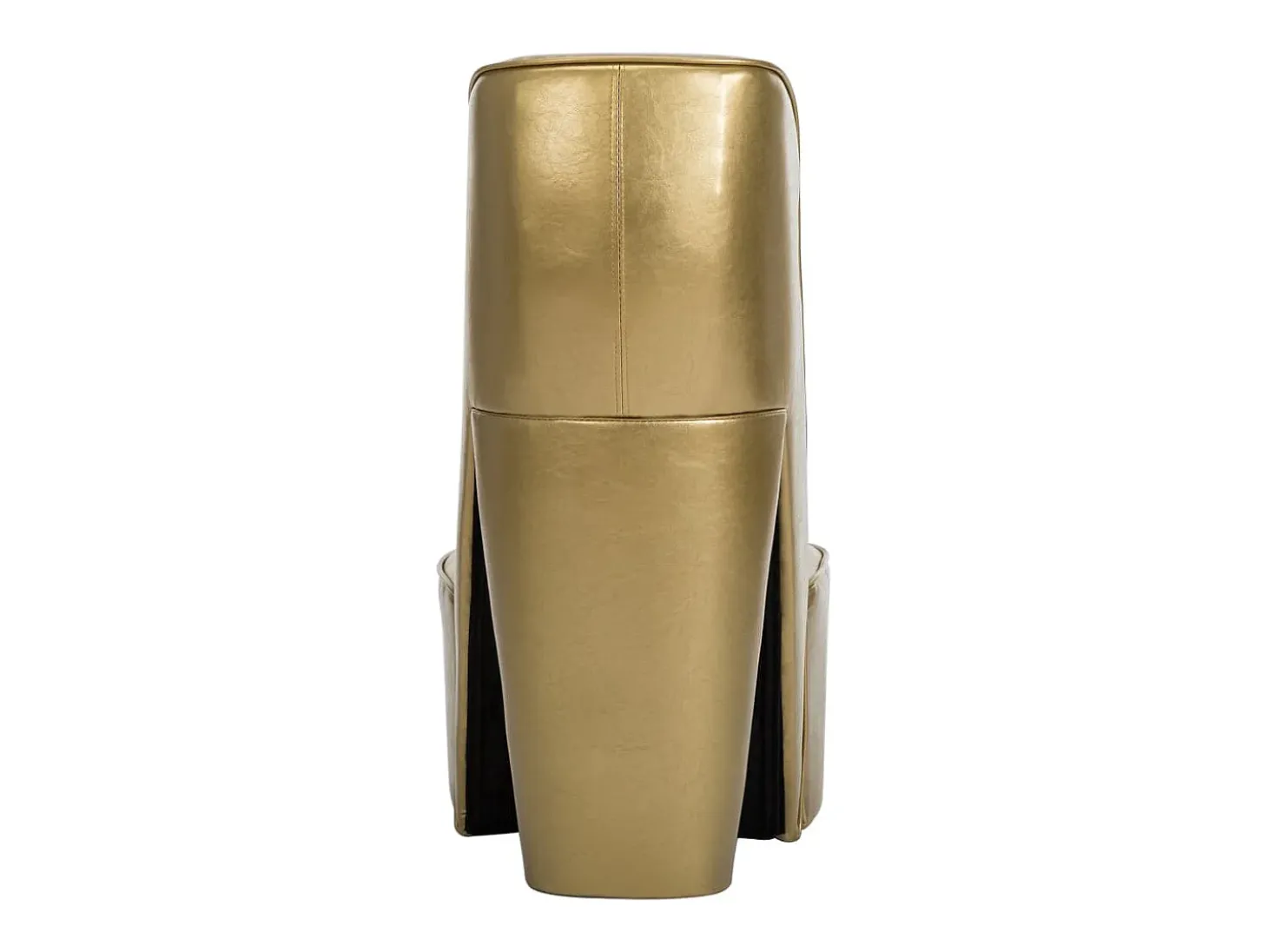 Sillón de salón con forma de zapato de tacón cuero sintético dorado SHL9237