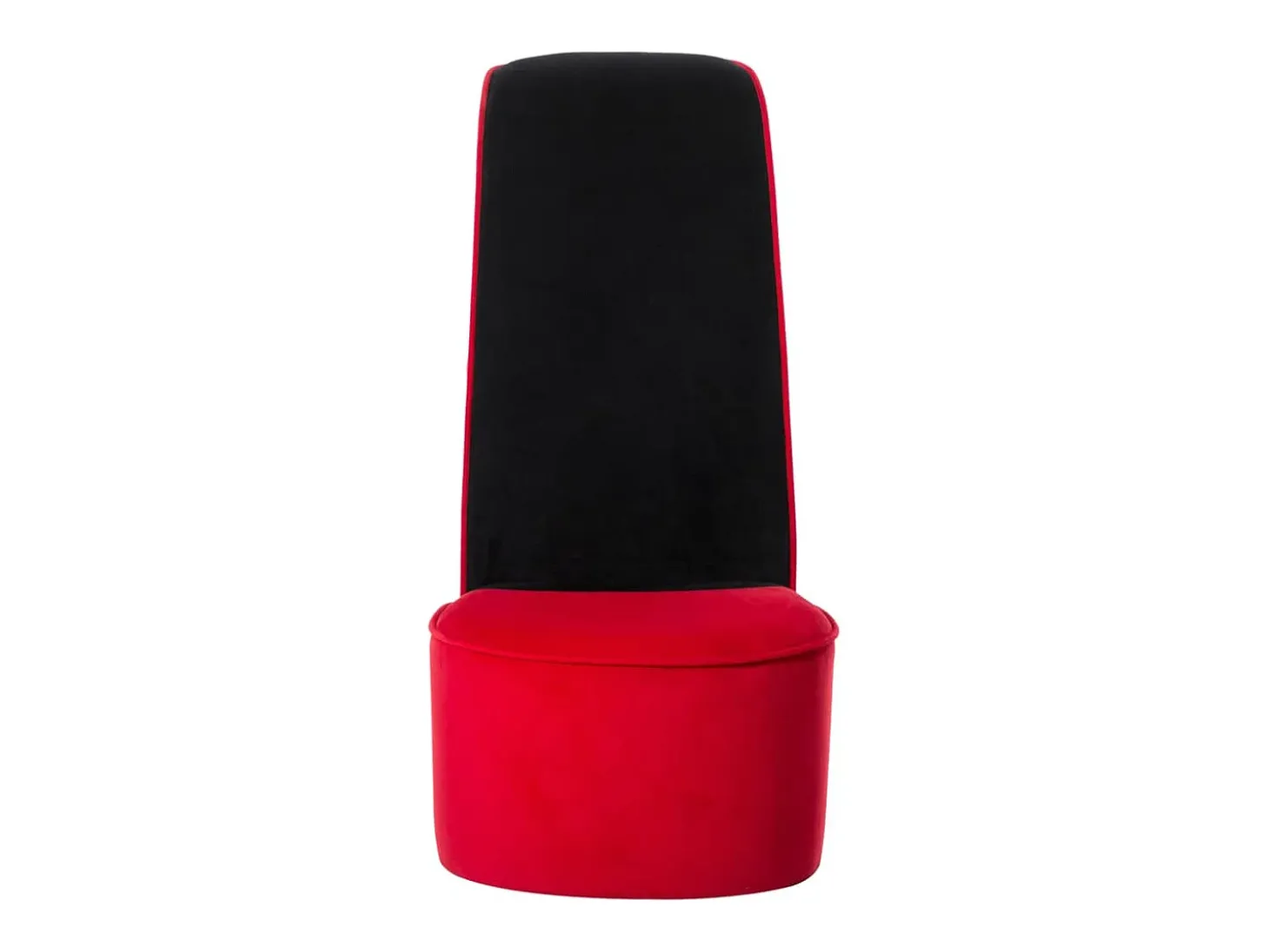 Sillón de salón con forma de zapato de tacón terciopelo rojo SHL9329