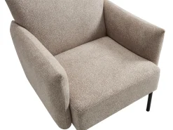 Sillón de tejido texturizado color beige GERALDIA
