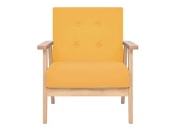 Sillón de tela amarillo