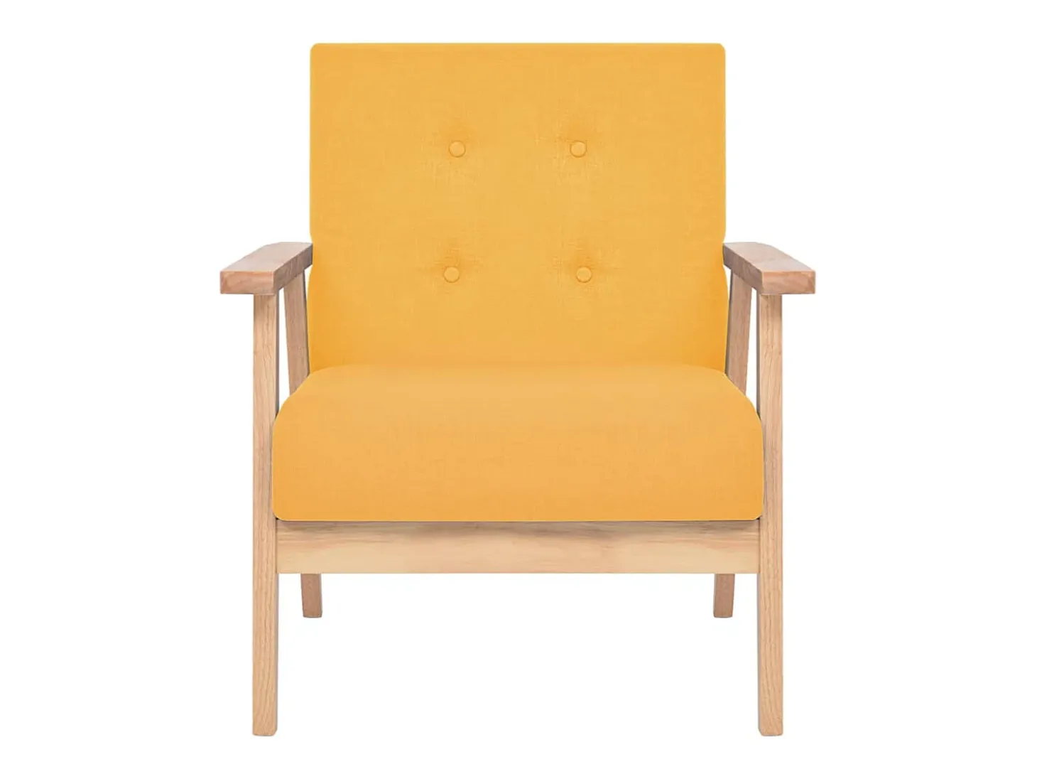 Sillón de tela amarillo