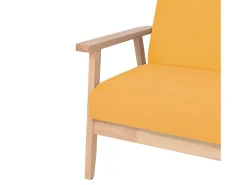 Sillón de tela amarillo