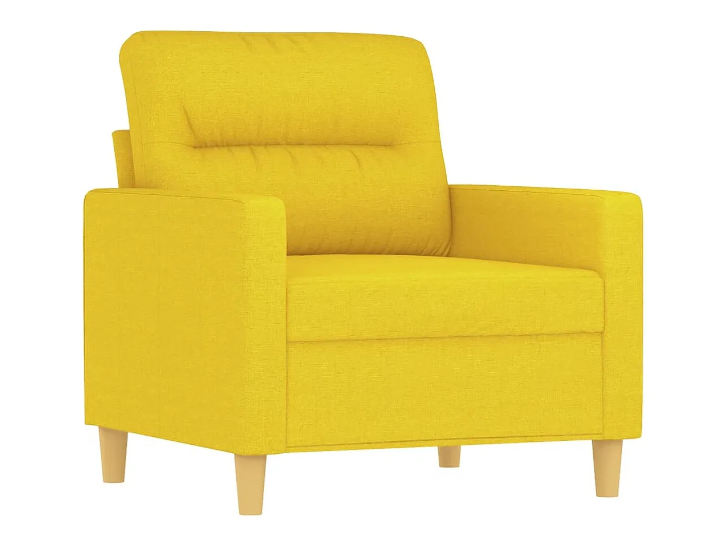 Sillón de tela amarillo claro 60 cm
