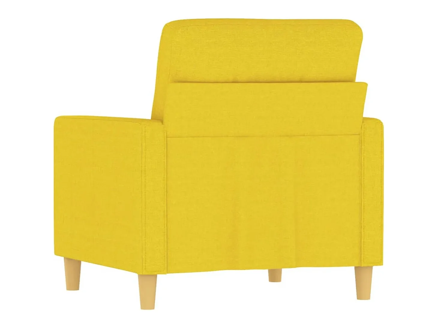 Sillón de tela amarillo claro 60 cm