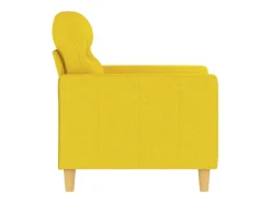 Sillón de tela amarillo claro 60 cm