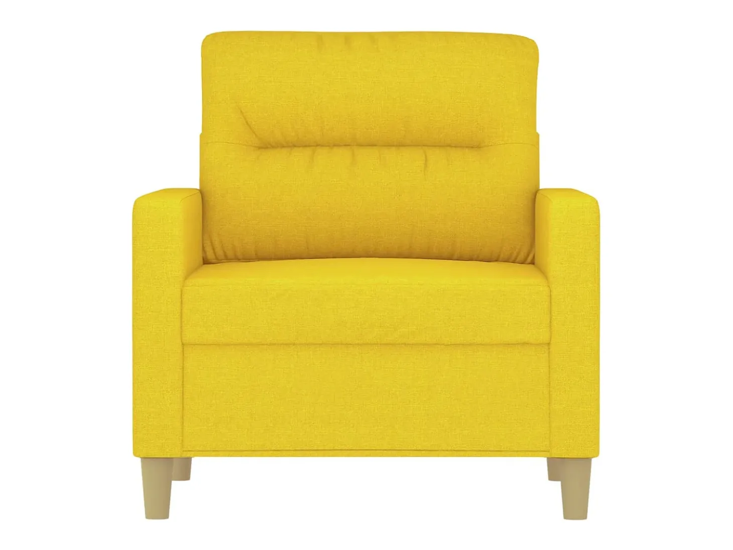Sillón de tela amarillo claro 60 cm