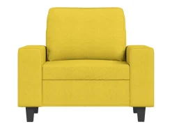 Sillón de tela amarillo claro 60 cm PWFG69287