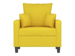 Sillón de tela amarillo claro 60 cm