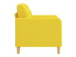 Sillón de tela amarillo claro 60 cm