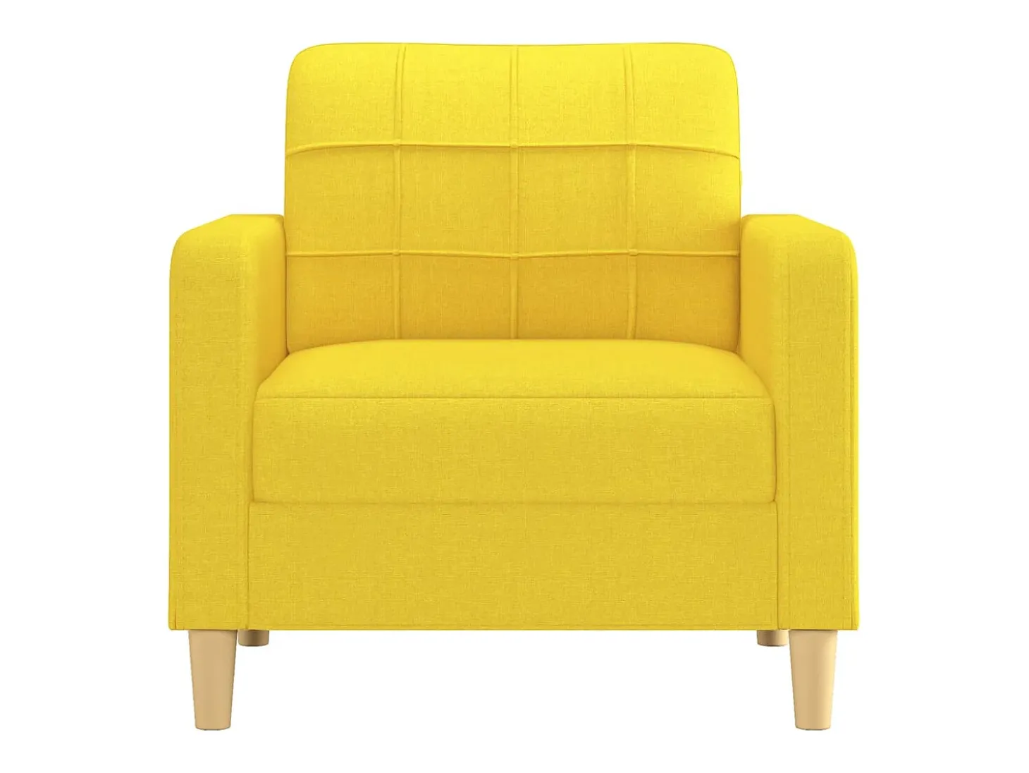 Sillón de tela amarillo claro 60 cm