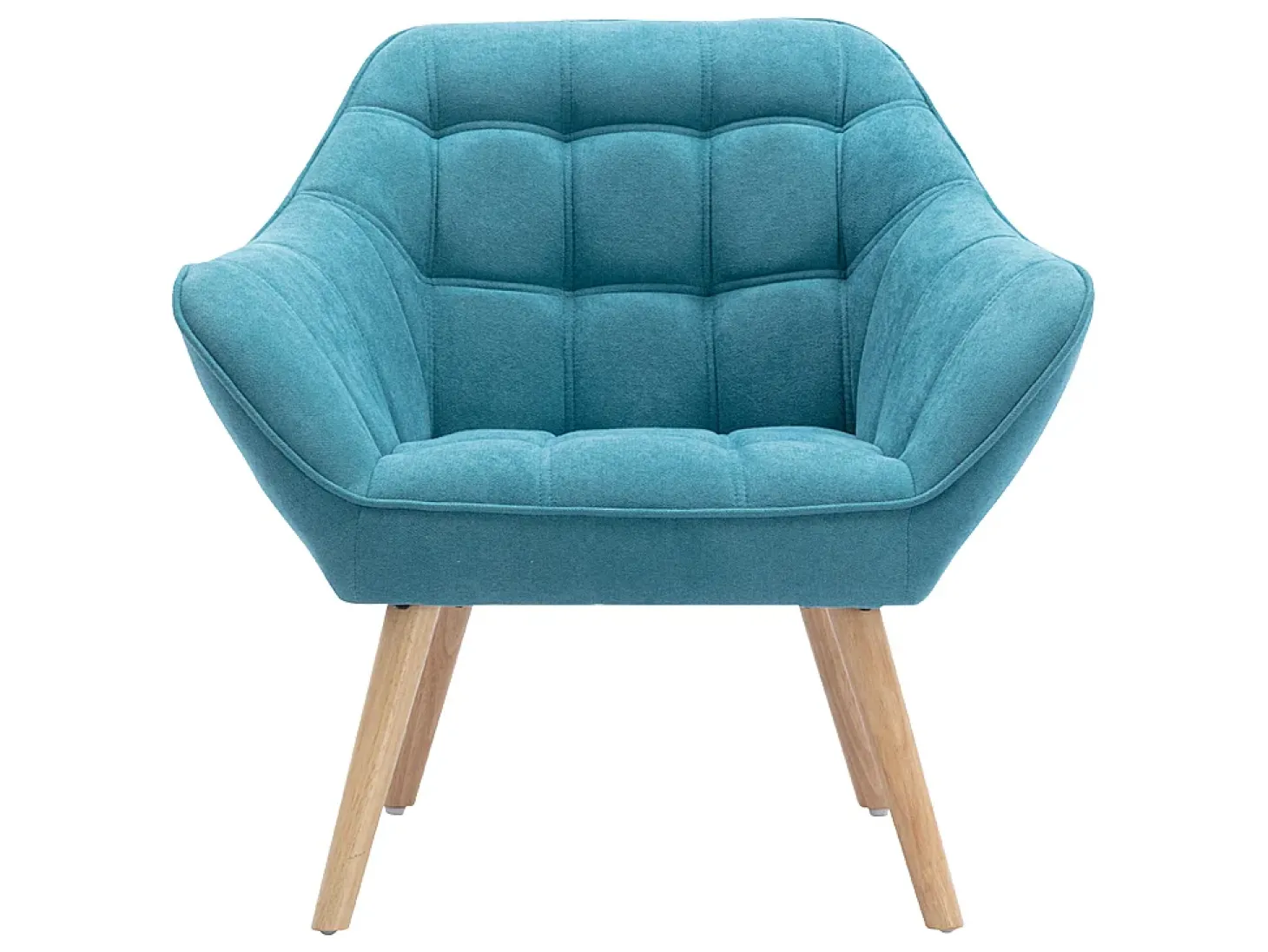 Sillón de tela azul acolchado. Estilo escandinavo. CASERTA