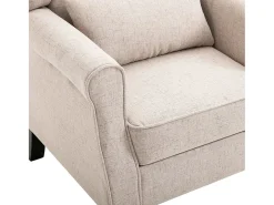 Sillón de tela beige