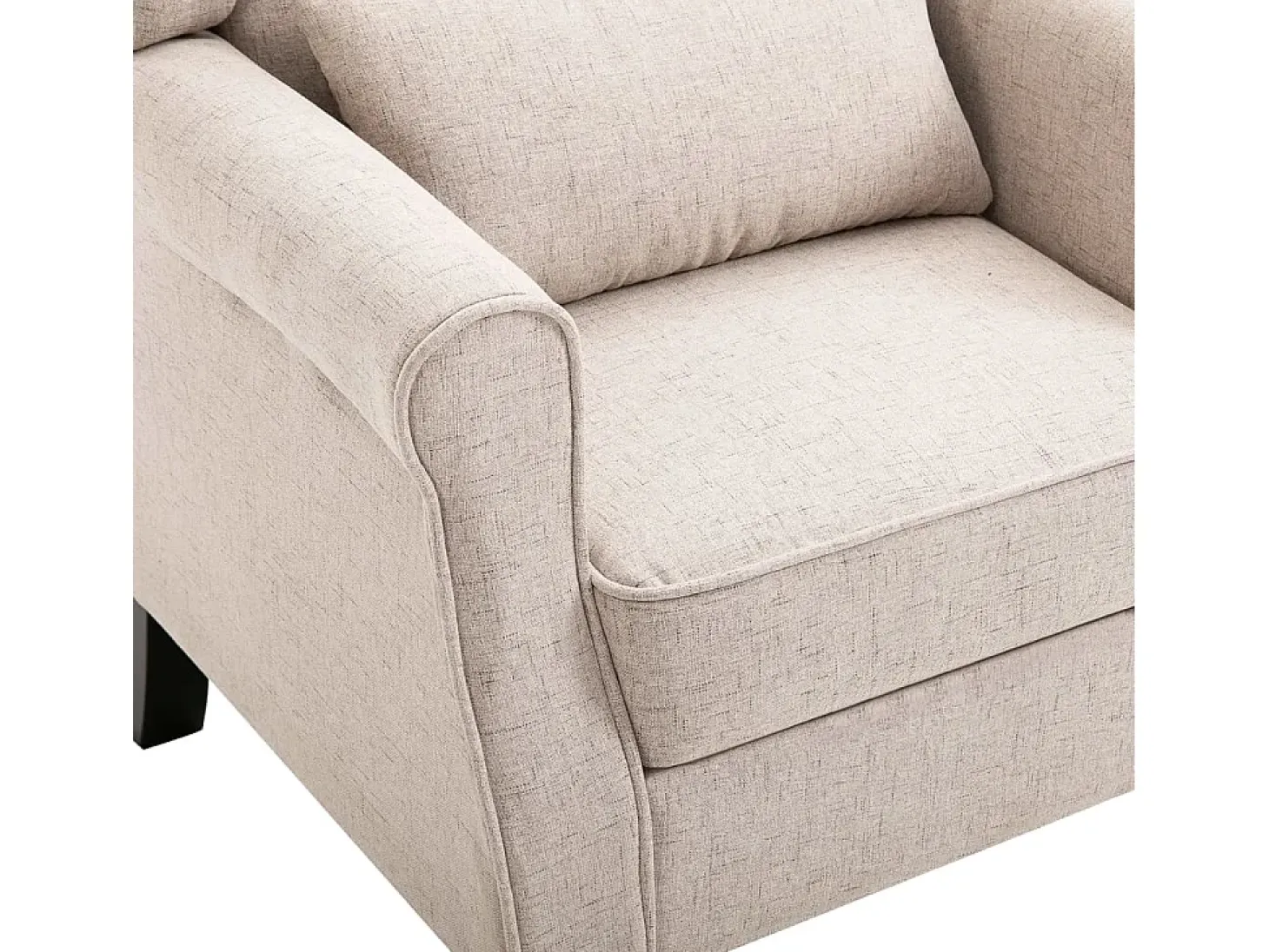 Sillón de tela beige