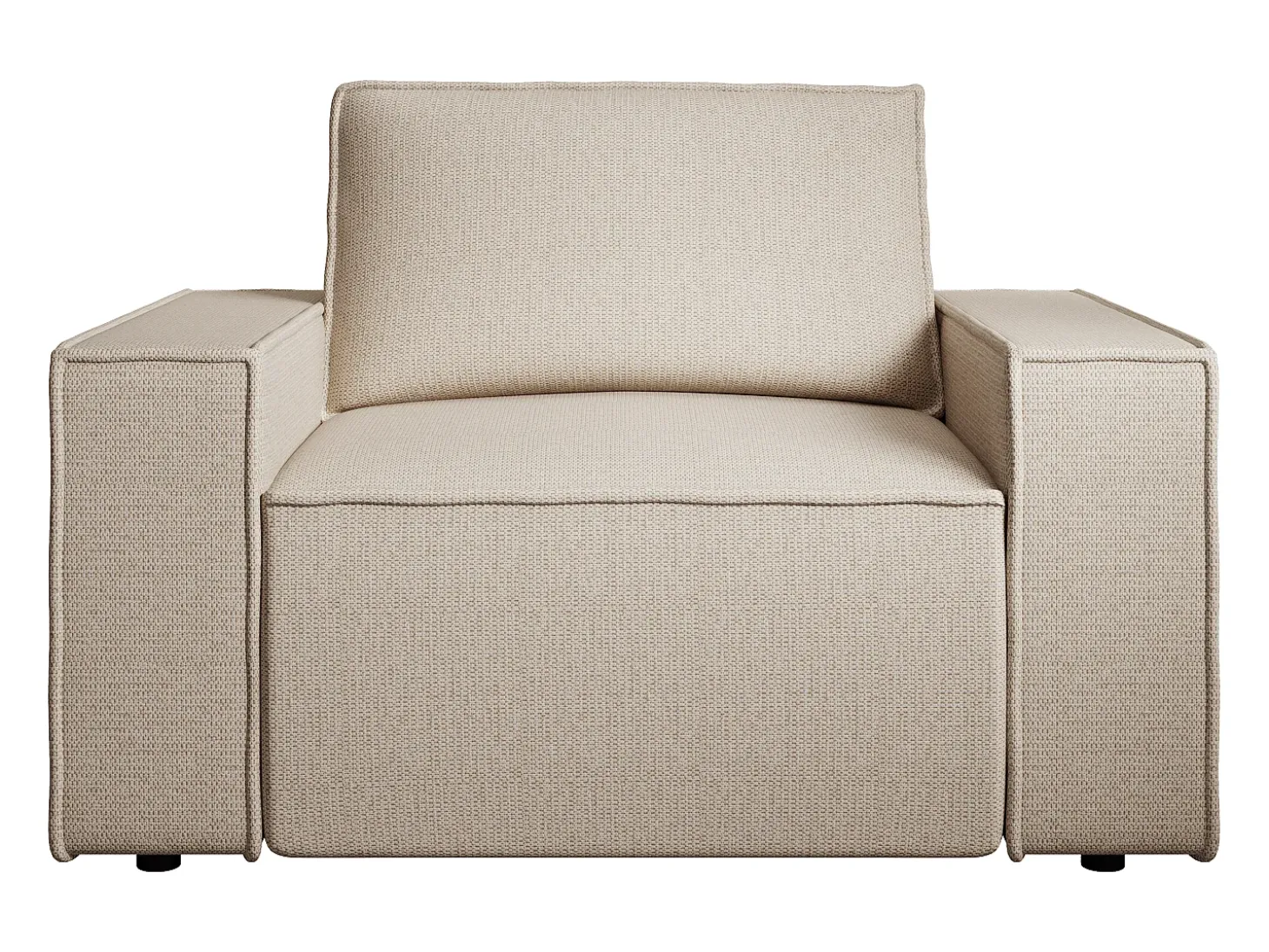Sillón de tela beige estilo diseño AMELIA