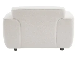 Sillón de tela borreguito con cojín incluido crema