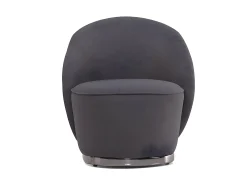 Sillón de tela bouclette antracita. Estilo design. ELFIRA