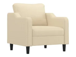 Sillón de tela color crema 60 cm