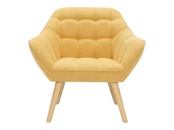 Sillón de tela color mostaza estilo escandinavo CASERTA