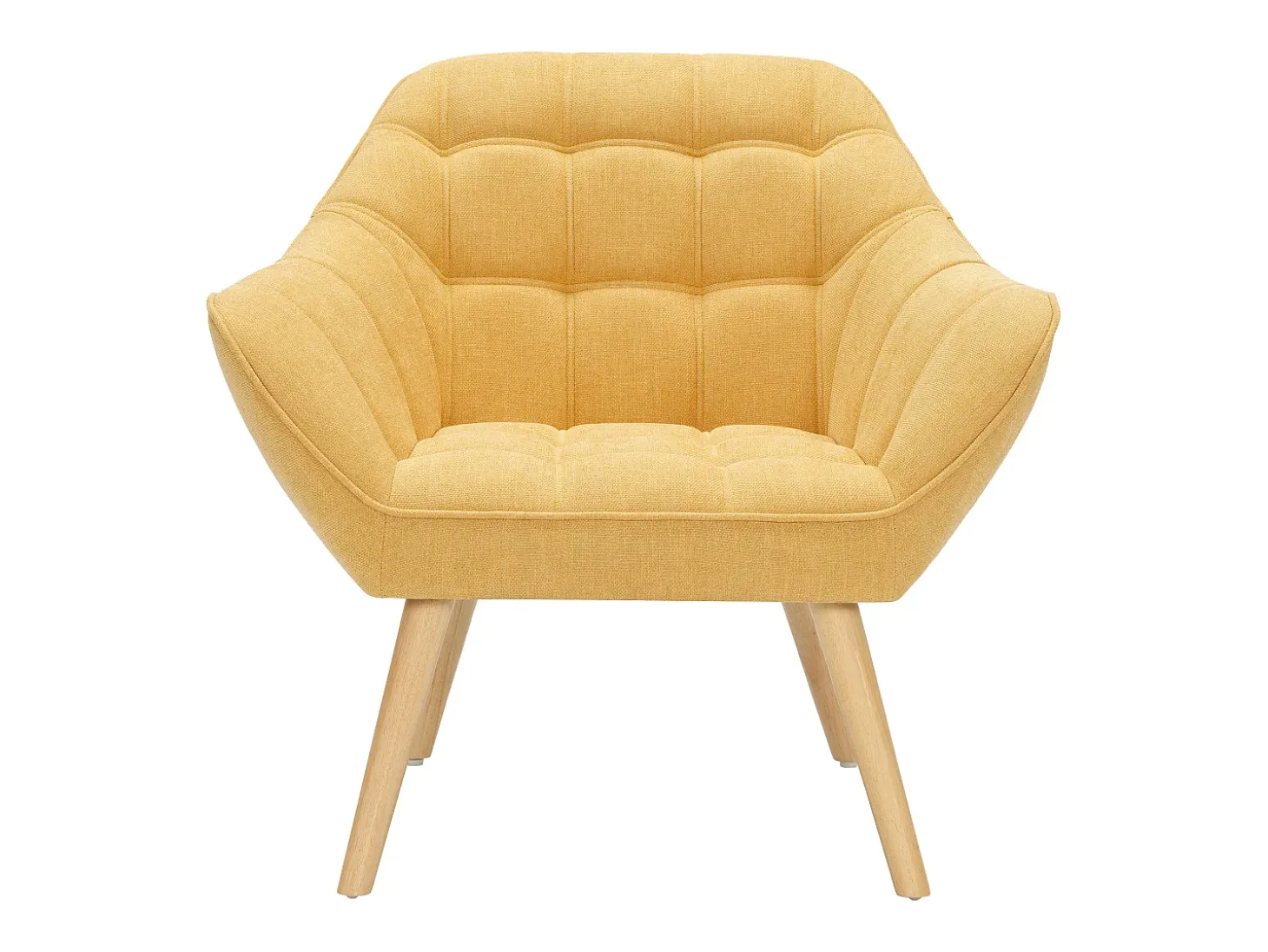 Sillón de tela color mostaza estilo escandinavo CASERTA