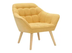 Sillón de tela color mostaza estilo escandinavo CASERTA