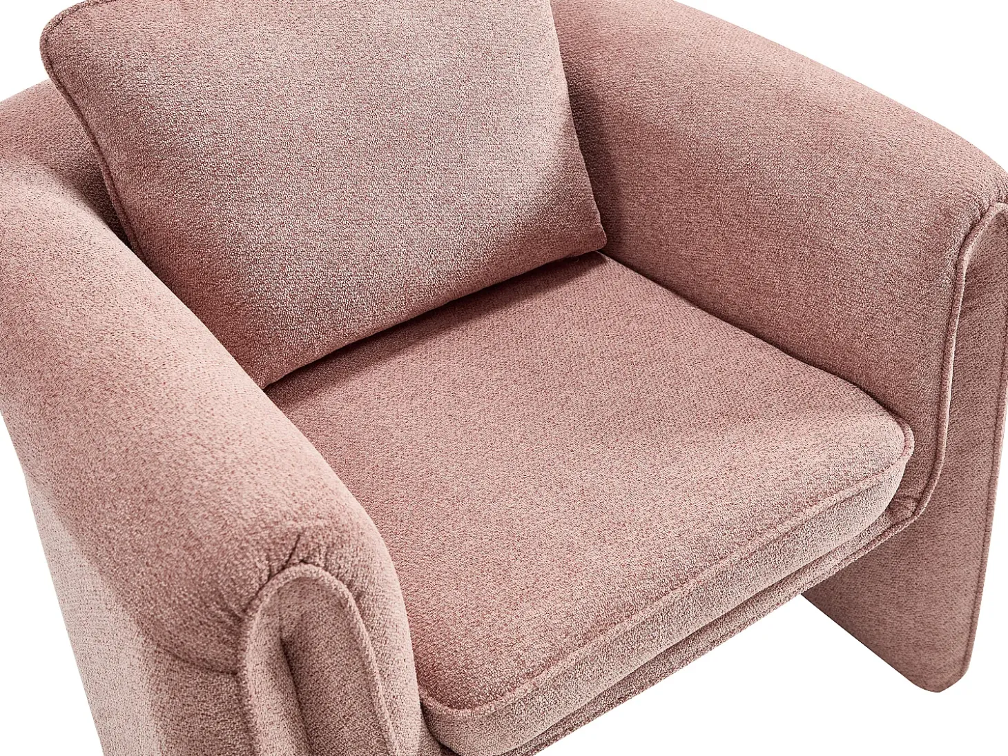 Sillón de tela color rosa JOLIPIA