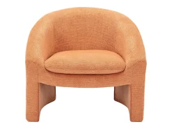 Sillón de tela color terracota estilo diseño OSSANA